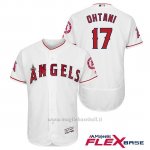 Maglia Baseball Uomo Los Angeles Angels Shohei Ohtani Angels Bianco Autentico Collezione Flex Base