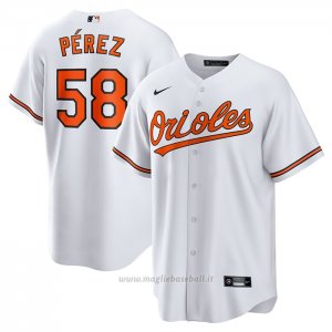 Maglia Baseball Uomo Baltimore Orioles Cionel Perez Home Replica Bianco