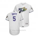 Maglia Baseball Uomo Tampa Bay Rays Matt Duffy Throwback 1998 Bianco