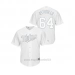 Maglia Baseball Hombre Minnesota Twins 64 Willians Astudillo 2019 Players Weekend Replica Bianco