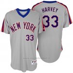 Maglia Baseball Uomo New York Mets Matt Harvey Turn Back The Clock Grigio