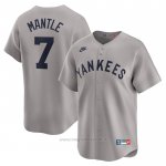 Maglia Baseball Uomo New York Yankees Mickey Mantle Throwback Cooperstown Collection Limited Grigio