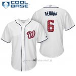 Maglia Baseball Uomo Washington Nationals 2017 Estrellas y Rayas Anthony Rendon Bianco Cool Base