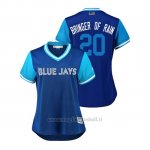 Maglia Baseball Donna TOrnto Blue Jays Josh Donaldson 2018 Llws Players Weekend Bringer Of Rain Blu