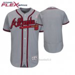 Maglia Baseball Uomo Atlanta Braves Grigio 2018 Dia de la Madre Flex Base
