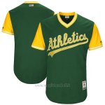 Maglia Baseball Uomo Oakland Athletics Players Weekend 2017 Personalizzate Verde