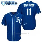 Maglia Baseball Uomo Kansas City Royals Jeremy Guthrie 11 Blu Alterner Cool Base
