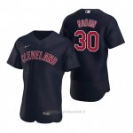 Maglia Baseball Uomo Cleveland Indians Tyler Naquin Alternato Autentico 2020 Blu