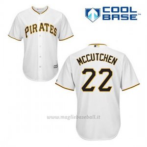 Maglia Baseball Uomo Pittsburgh Pirates Andrew Mccutchen 22 Bianco 1ªCool Base