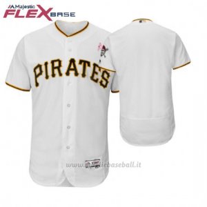 Maglia Baseball Uomo Pittsburgh Pirates Bianco 2018 Dia de la Madre Flex Base