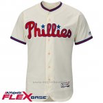 Maglia Baseball Uomo Philadelphia Phillies Blank Crema Flex Base Autentico Collezione
