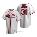 Maglia Baseball Uomo St. Louis Cardinals Jon Lester Cooperstown Collection Home Bianco