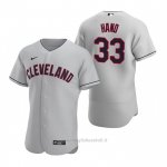 Maglia Baseball Uomo Cleveland Indians Brad Hand Autentico 2020 Road Grigio