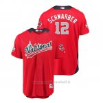 Maglia Baseball Uomo All Star Game Chicago Cubs Kyle Schwarber 2018 1ªRun Derby National League Rosso