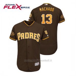 Maglia Baseball Uomo San Diego Padres Manny Machado Flex Base 50th Aniversario Alternato Marrone