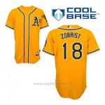 Maglia Baseball Uomo Oakland Athletics Ben Zobrist 18 Or Alterner Cool Base