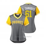 Maglia Baseball Donna San Diego Padres Luis Perdomo 2018 Llws Players Weekend El Chamaquito Grigio