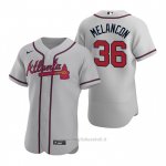 Maglia Baseball Uomo Atlanta Braves Mark Melancon Autentico 2020 Road Grigio