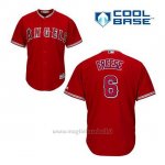 Maglia Baseball Uomo Los Angeles Angels David Freese 6 Rosso Alterner Cool Base