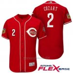 Maglia Baseball Uomo Cincinnati Reds 2 Zack Cozart Scarlet 2017 Allenamento Primaverile Flex Base Giocatore