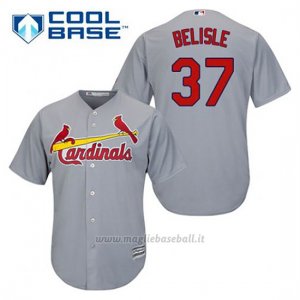 Maglia Baseball Uomo St. Louis Cardinals Matt Belisle 37 Grigio Cool Base