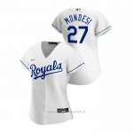 Maglia Baseball Donna Kansas City Royals Adalberto Mondesi 2020 Replica Primera Bianco