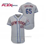 Maglia Baseball Uomo New York Mets Robert Gsellman 150th Aniversario Patch Autentico Flex Base Grigio