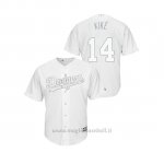 Maglia Baseball Hombre Los Angeles Dodgers 14 Enrique Hernandez 2019 Players Weekend Kike Replica Bianco
