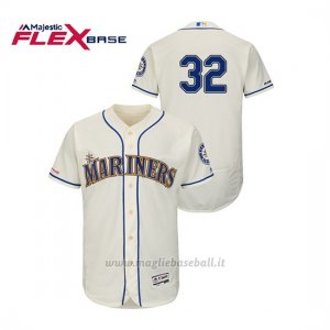 Maglia Baseball Uomo Seattle Mariners Jay Bruce 150th Aniversario Patch Autentico Flex Base Crema