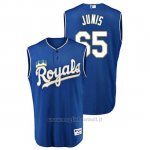 Maglia Baseball Uomo Kansas City Royals Jakob Junis Throwback Turn Ahead Blu