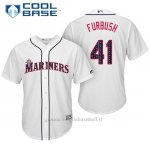 Maglia Baseball Uomo Seattle Mariners 2017 Estrellas y Rayas Charlie Furbush Bianco Cool Base
