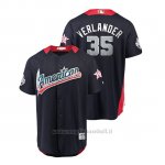 Maglia Baseball Uomo All Star Game Houston Astros Justin Verlander 2018 1ªRun Derby American League Blu