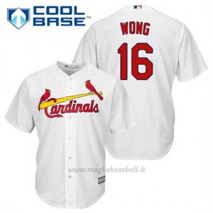 Maglia Baseball Uomo St. Louis Cardinals Kolten Wong 16 Bianco 1ªCool Base