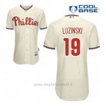 Maglia Baseball Uomo Philadelphia Phillies John Kruk 19 Crema Alterner Cool Base
