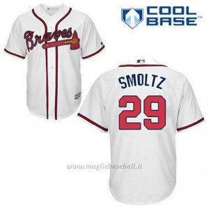 Maglia Baseball Uomo Atlanta Braves 29 John Smoltz Bianco 1ªCool Base