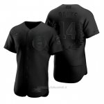 Maglia Baseball Uomo Chicago Cubs Ernie Banks Award Collection Retired Nero