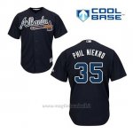 Maglia Baseball Uomo Atlanta Braves 35 Phil Niekro Blu Alterner Cool Base