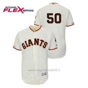 Maglia Baseball Uomo San Francisco Giants Ty Blach 150th Aniversario Patch Autentico Flex Base Avorio