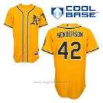 Maglia Baseball Uomo Oakland Athletics Dave Henderson 42 Or Alterner Cool Base