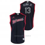 Maglia Baseball Hombre Atlanta Atlanta Braves 2019 All Star Game Workout National League Ronald Acuna Jr. Blu