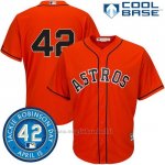 Maglia Baseball Uomo Houston Astros Jackie Robinson Cool Base Arancione Majestic
