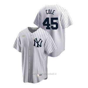 Maglia Baseball Uomo New York Yankees Gerrit Cole Cooperstown Collection Primera Bianco