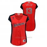 Maglia Baseball Donna Texas Texas Rangers 2019 All Star Game Workout American League Joey Gallo Rosso