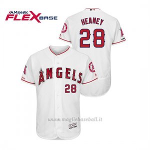 Maglia Baseball Uomo Los Angeles Angels Andrew Heaney 150th Aniversario Patch Flex Base Bianco
