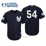 Maglia Baseball Uomo New York Yankees Aroldis Chapman Cool Base Entrenamiento De Primavera 2019 Blu
