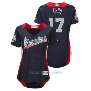 Maglia Baseball Donna All Star Game Majestic Shin Soo Choo 2018 1ªRun Derby American League Blu