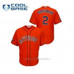 Maglia Baseball Uomo Houston Astros 2 Alex Bregman 2019 Postseason Cool Base Arancione