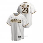 Maglia Baseball Uomo San Diego Padres Fernando Tatis Jr. Replica Primera Bianco Marrone