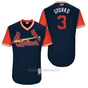 Maglia Baseball Uomo St. Louis Cardinals 2017 Little League World Series Jedd Gyorko Blu