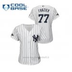 Maglia Baseball Donna New Y Ork Yankees 77 Clint Frazier 2019 Postseason Cool Base Bianco